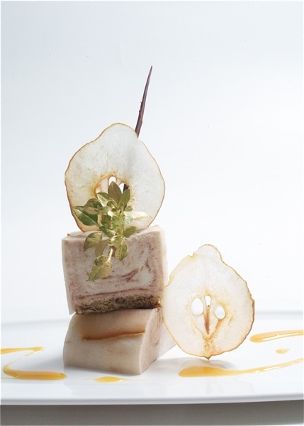 Delights of pear and nougat